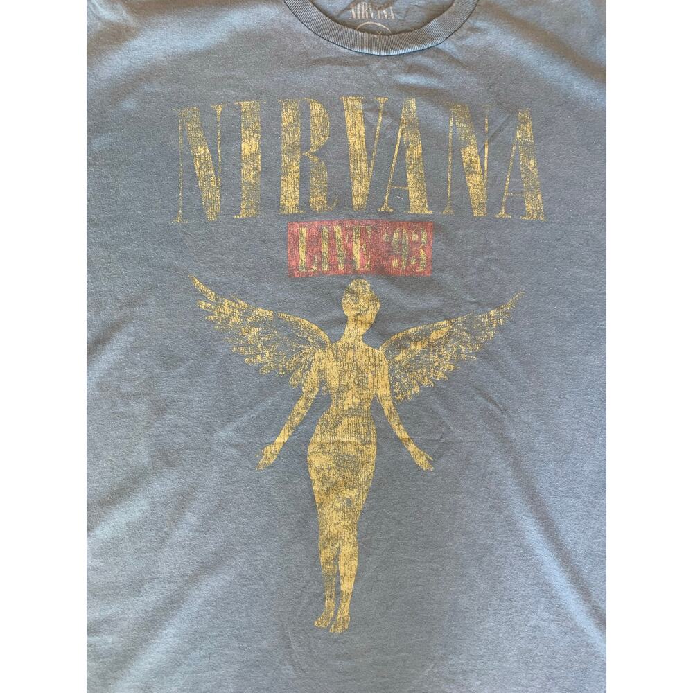 Nirvana “In Utero Live ’93” T-Shirt Blue Size XL
